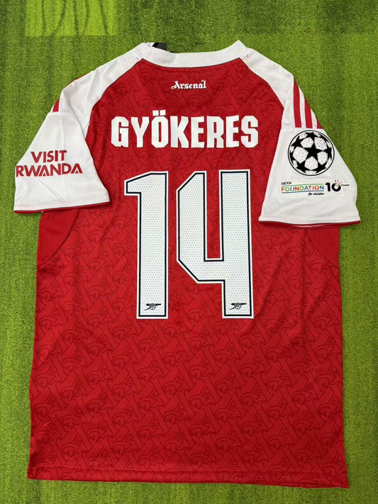 Viktor Gyökeres #14 Arsenal Heim CL Neue Saison 2026 Trikot-Set Fußballtrikot Maillot Maglia