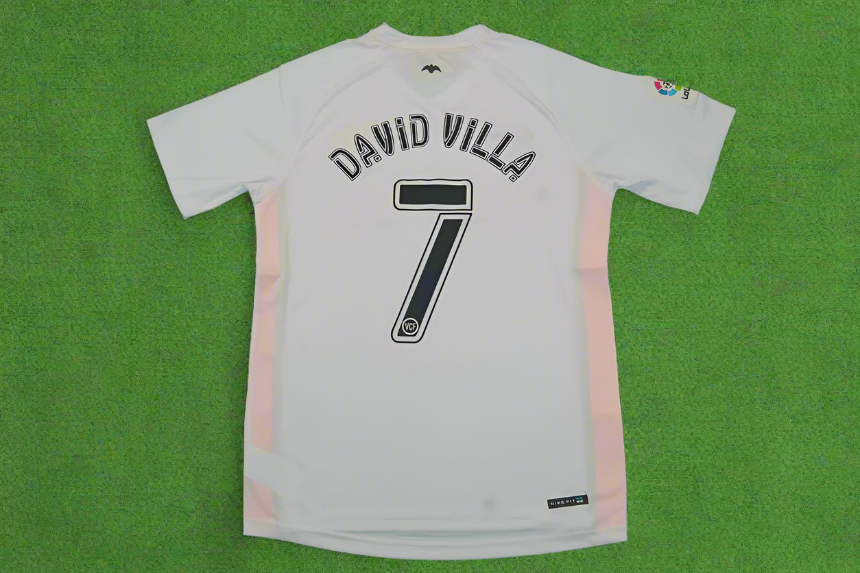 David Villa Valencia 2006 2007 Retro Jersey Camiseta Soccer Shirt