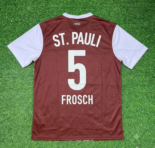 Camiseta de fútbol retro especial de visitante Walter Frosch del FC St. Pauli
