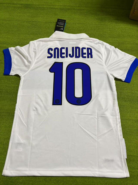 Wesley Sneijder Inter Retro 2009-2010 White Jersey Maillot Trikot Camiseta