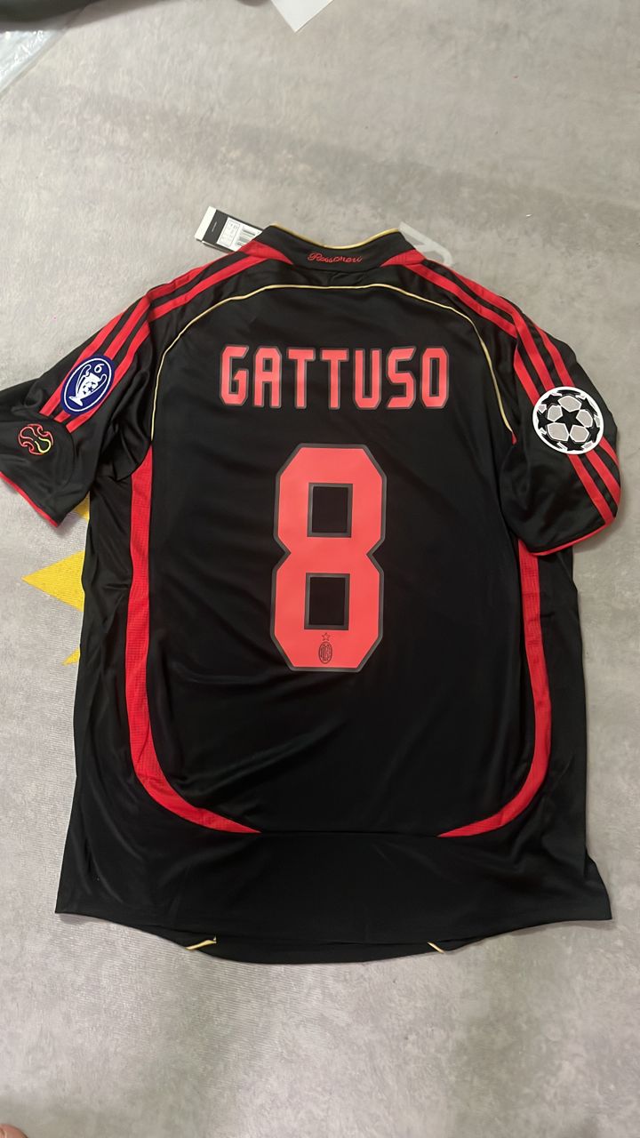 Gennaro Gattuso Milan 2006 2007 Black Retro Jersey