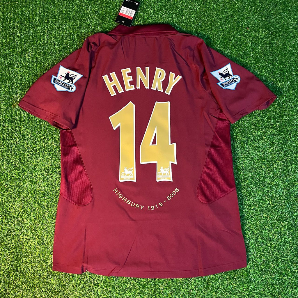 Thierry Henry Arsenal 2006 Highbury Burgundy Retro Football Jersey
