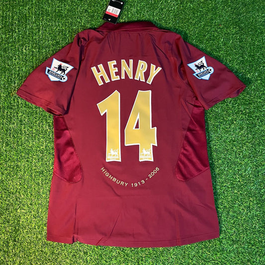 Thierry Henry Arsenal 2006 Highbury Bordeaux Retro Fußballtrikot
