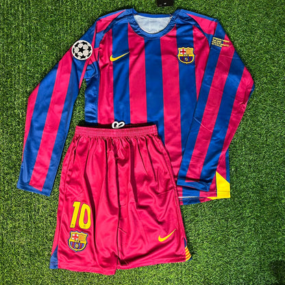 Ronaldinho Gaucho 10 – Barcelona 2006 Retro Langarm-Fußballtrikot