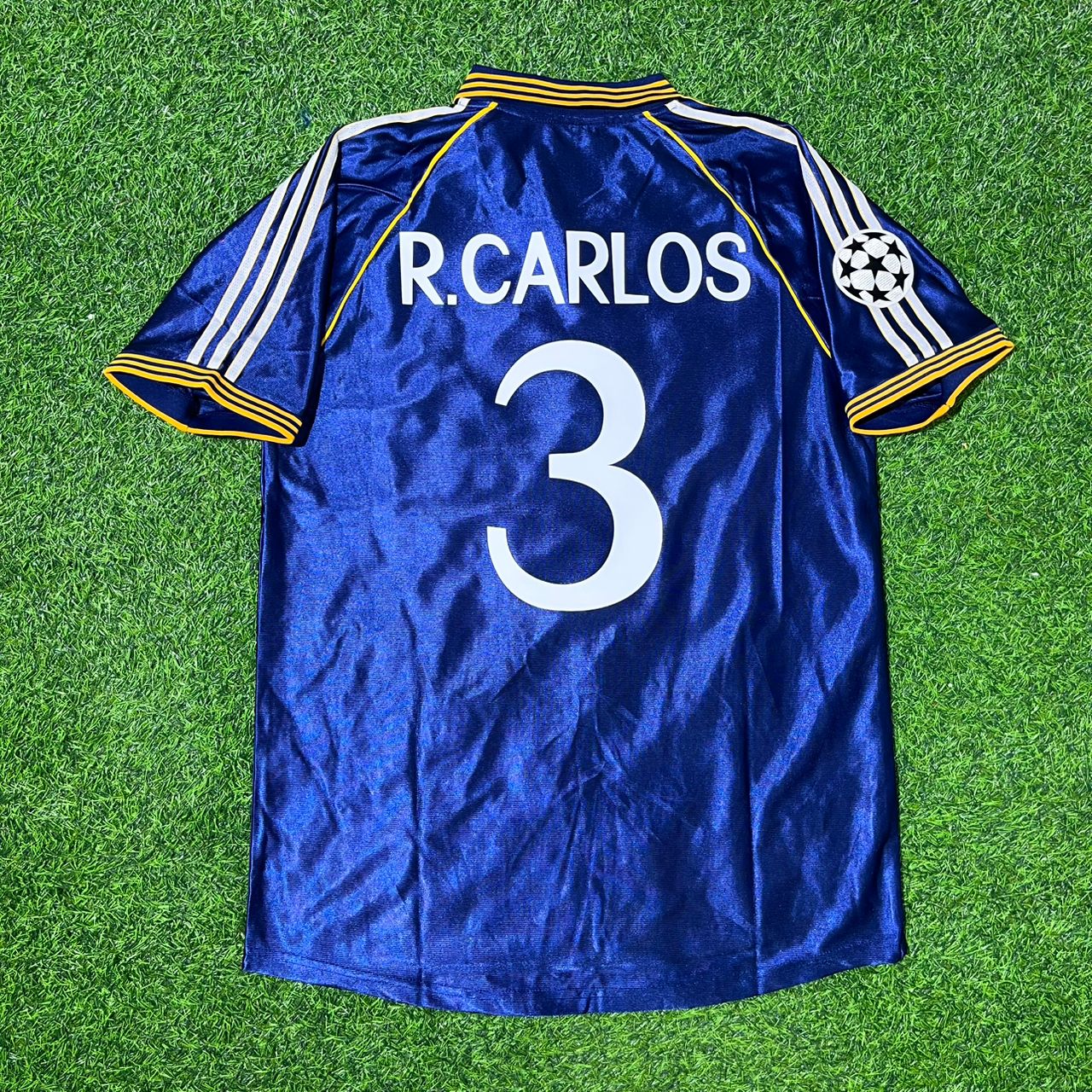 Roberto Carlos Real Madrid 1998-1999 Blue Retro Jersey Soccer Shirt