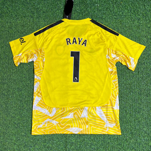 David Raya Arsenal 2026/2027 Nouvelle Saison Extérieur Jaune Maillot de Gardien de But Kit Football Trikot Maillot Maglia