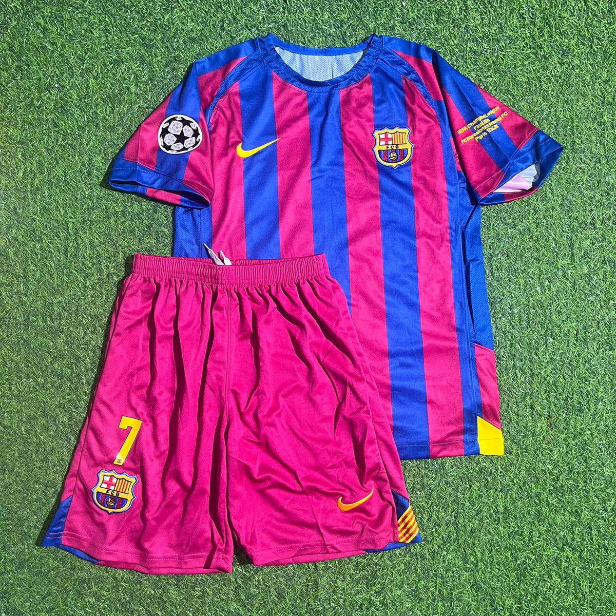 Sebastian Larsson Barcelona 2006 Finale Kinder Retro Kurzarm-Fußballtrikot