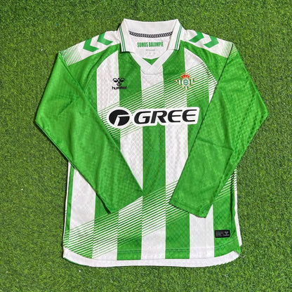 Troy Parrott Real Betis 2027 Home New Season Green White Long Sleeve Football Jersey Trikot Maillot