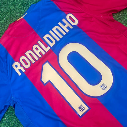 Ronaldinho Gaucho Barcelona 2006/2007 Heim Retro Fußball Trikot