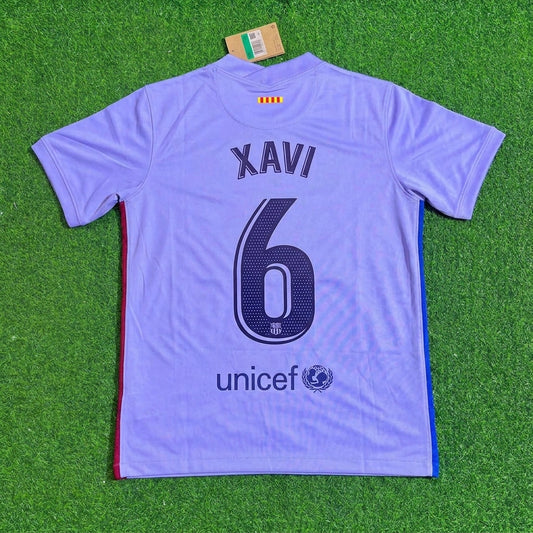 Xavi Hernandez #6 Barcelona 2021-22 Season Retro Jersey Trikot Soccer Shirt