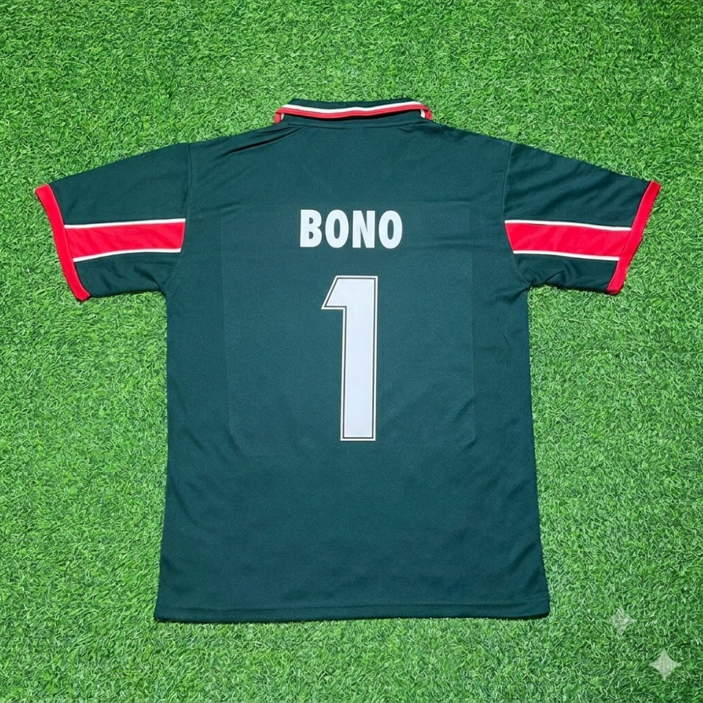 Camiseta de fútbol retro de portero de Marruecos Yassine Bounou para la primera equipación