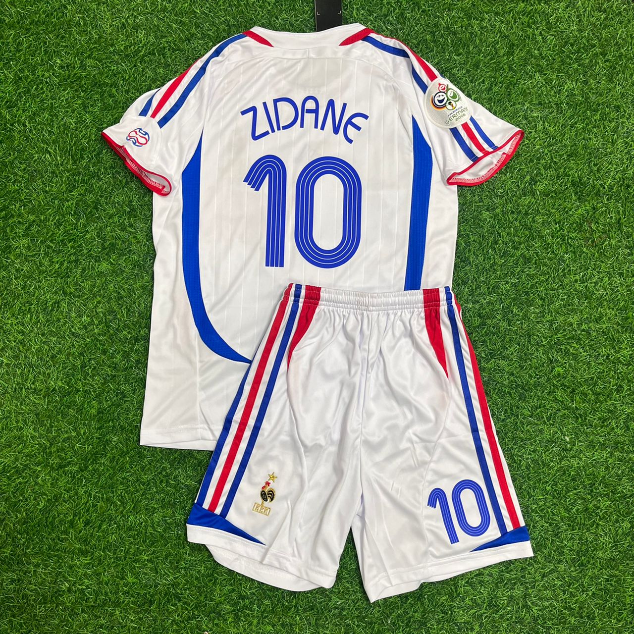 Zinedine Zidane Frankreich WM 2006 Retro Kinder Trikot – | KinderTrikot Maillot Enfant Soccer Shirt