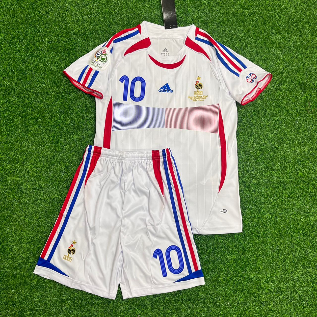Zinedine Zidane Frankreich WM 2006 Retro Kinder Trikot – | KinderTrikot Maillot Enfant Soccer Shirt