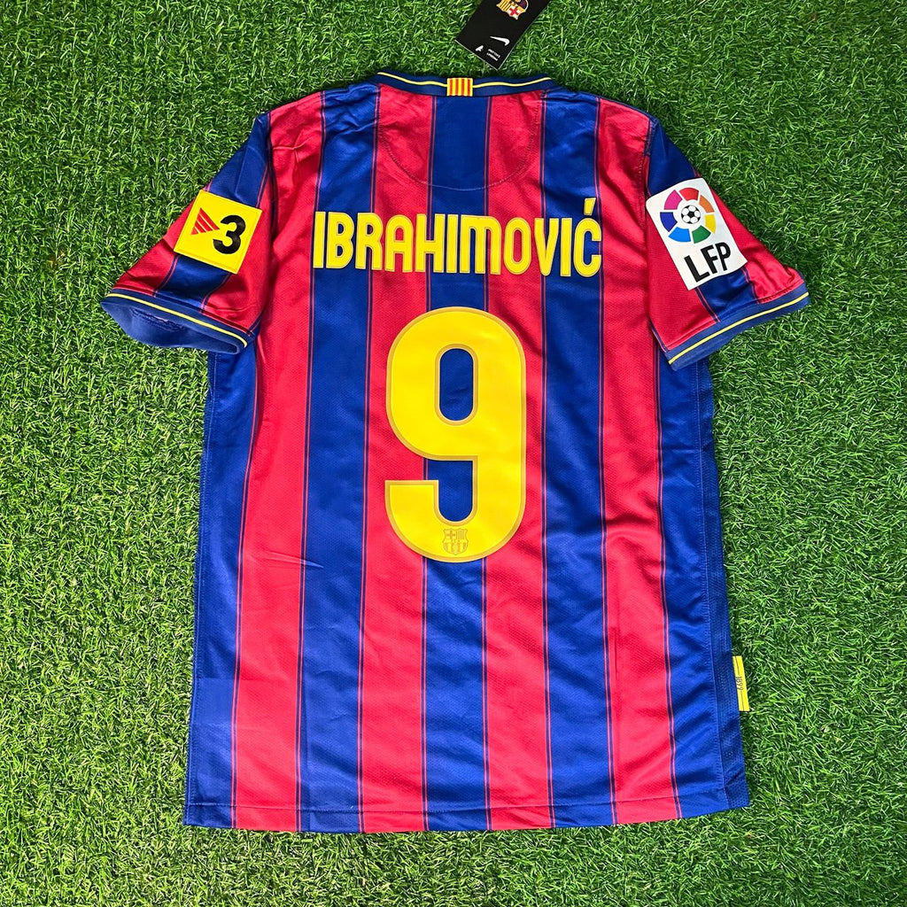 Maillot de foot rétro domicile enfant Zlatan Ibrahimović Barcelone 2009-2010