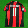 Zlatan Ibrahimovic Milan 2010 2011 Retro Jersey Trikot Maillot Maglia Soccer Shirt