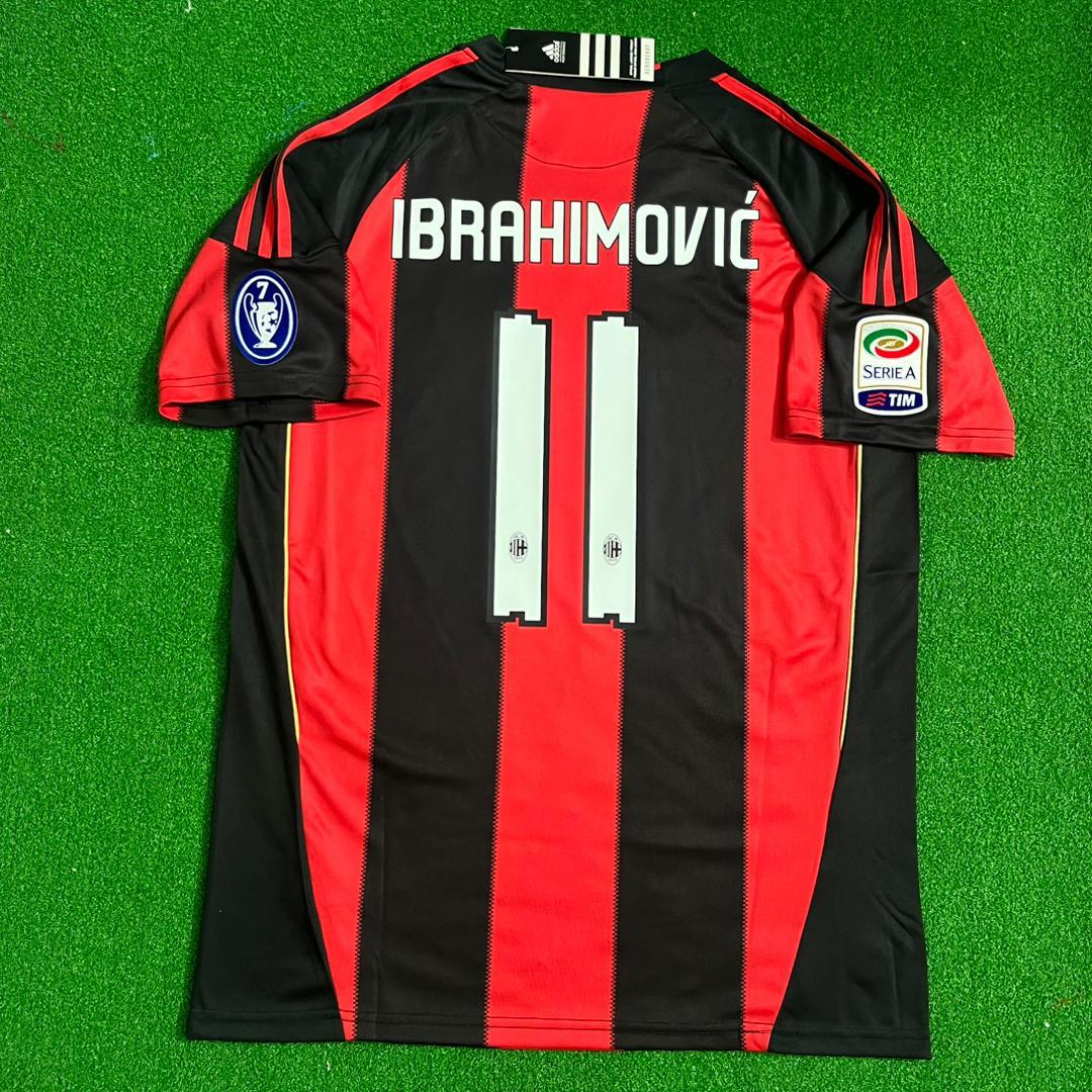 Zlatan Ibrahimovic Milan 2010 2011 Retro Jersey Trikot Maillot Maglia Soccer Shirt