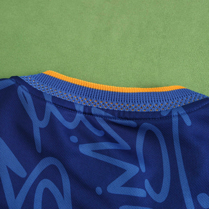 Real Madrid C.F. 2021-2022 Season Away Blue Retro Football Jersey Trikot Maillot