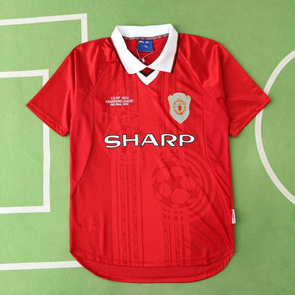 Manchester United F.C. 99/00 Saison Heim Rot Retro Trikot Fußballtrikot