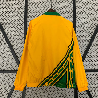 Jamaika Bob Marley Wendbare Gelb Grüne Jacke Beidseitige Jacke