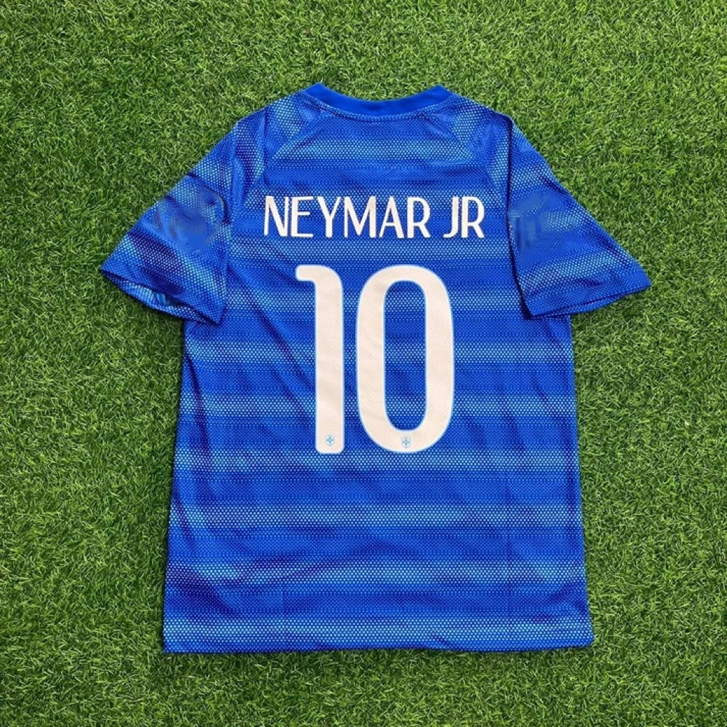 Neymar JR Brasilien 10 – Retro Blaues Trikot