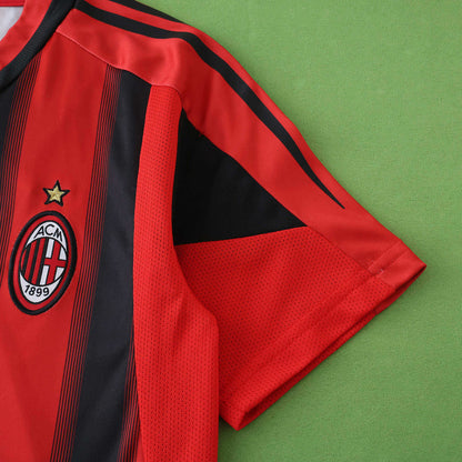A.C. Milan 2004-2005 Season Retro Home Kids Football Jersey Trikot Maillot