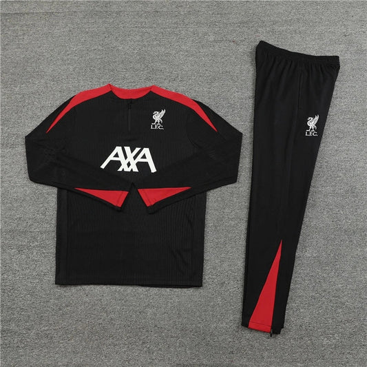 Liverpool Trainingsanzug Schwarzes Trainingsoberteil-Paket