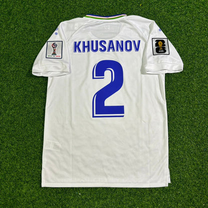 Maillot de football Coupe du Monde 2026 Abdukodir Khusanov Ouzbékistan