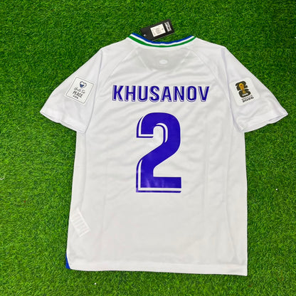 Maillot de football Coupe du Monde 2026 Abdukodir Khusanov Ouzbékistan