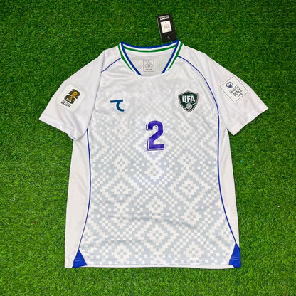 Maillot de football Coupe du Monde 2026 Abdukodir Khusanov Ouzbékistan