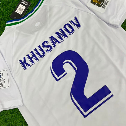 Maillot de football Coupe du Monde 2026 Abdukodir Khusanov Ouzbékistan