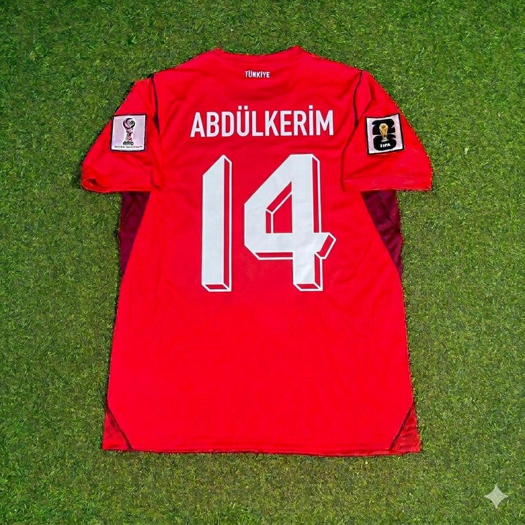 Abdülkerim Bardakçı #14 Turkey Türkiye- World Cup 2026 - Home Red - Jersey Trikot - Maillot Maglia