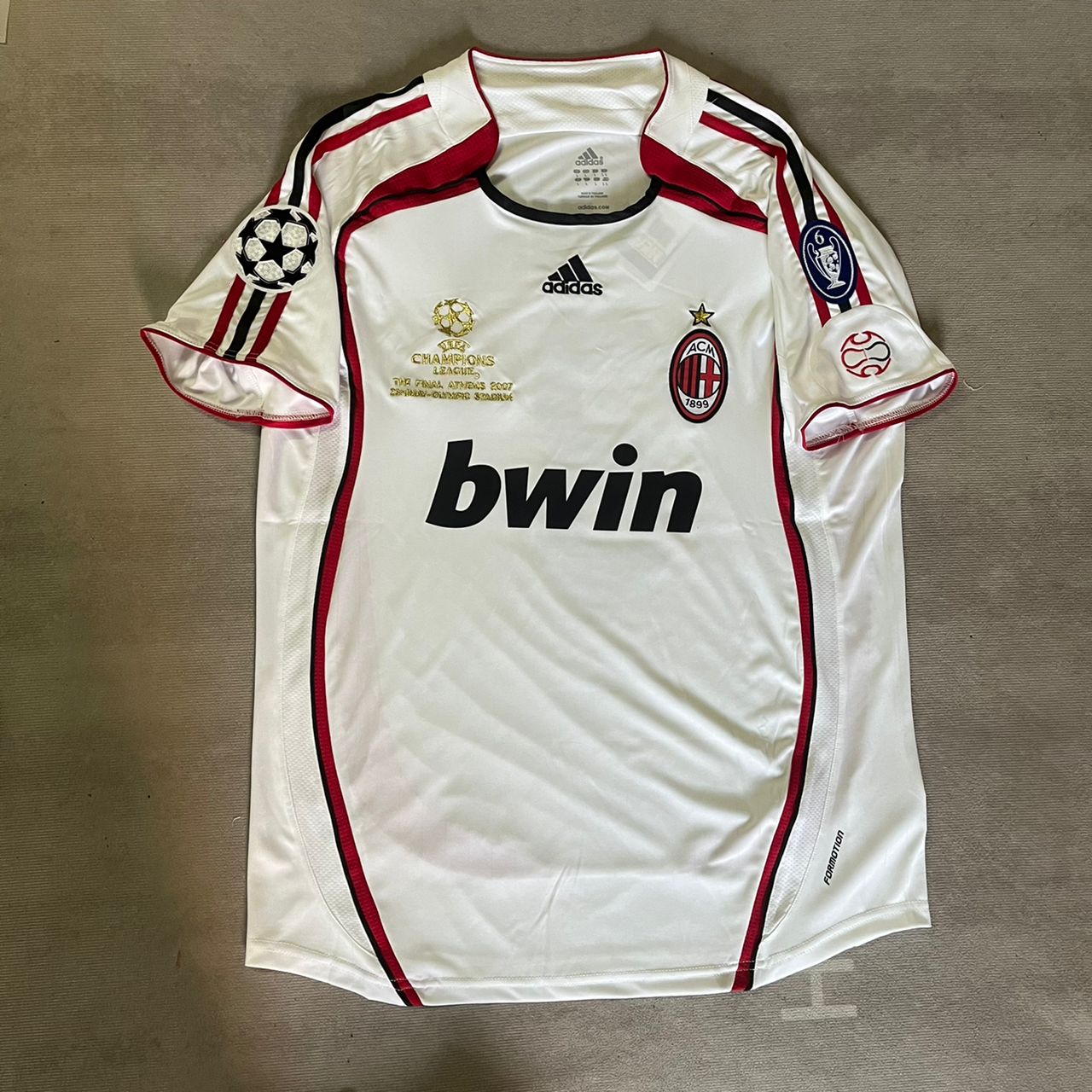 Paolo Maldini Milan 2007 Finale Athen Champions League Finale Weiß Retro Trikot