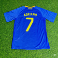 Maillot Rétro Adriano Brésil Coupe du Monde 2010 Bleu