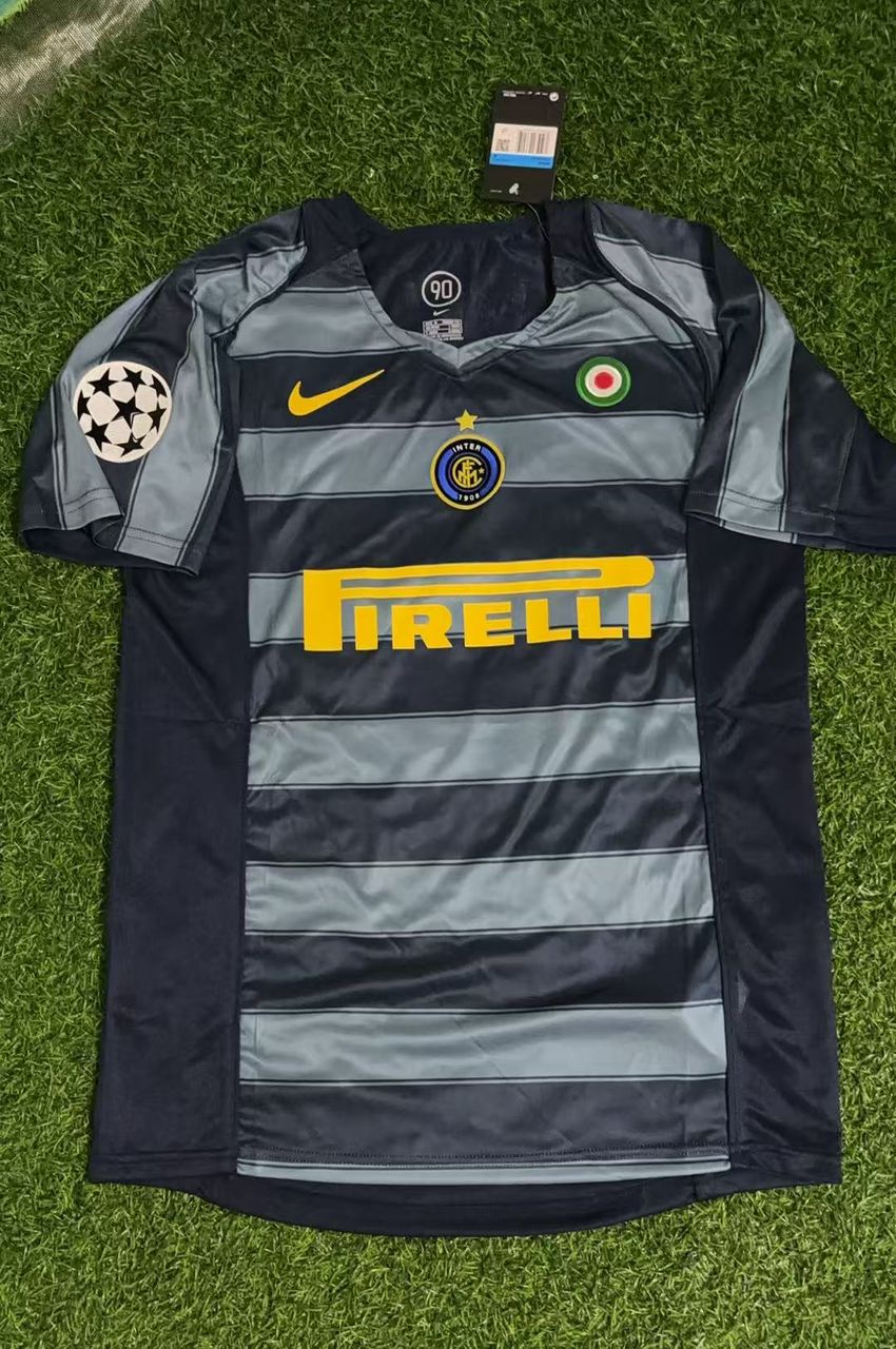 Adriano Inter Mailand 2004-05 Retro Fußballtrikot Set