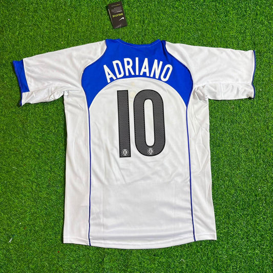 Maillot de football rétro blanc Adriano Inter Milan 2004-2005