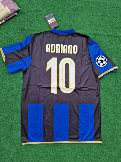 Camiseta de fútbol retro del Inter de Milán 2008-09 de Adriano #10