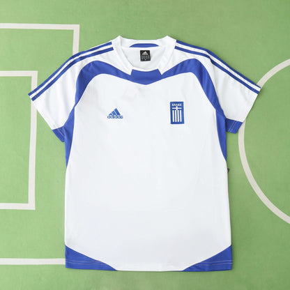 Griechenland EURO 2004 Finale Weißes Retro Heimtrikot Fußballtrikot