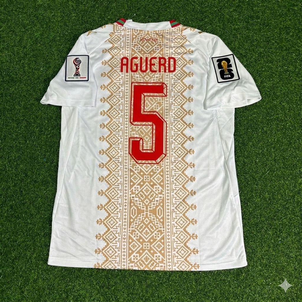 Nayef Aguerd Morocco 2026 World Cup Away Football Jersey