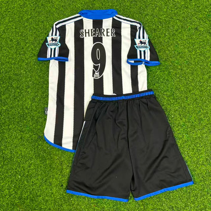 Alan Shearer #9 Newcastle United Kids Retro Trikot Kit Jersey Soccer Shirt