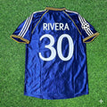 Alberto Rivera 30- Real Madrid 1998-1999 Blaues Retro-Trikot Fußballtrikot