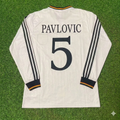 Aleksandar Pavlović #5 Deutschland Langarm Retro Fußballtrikot