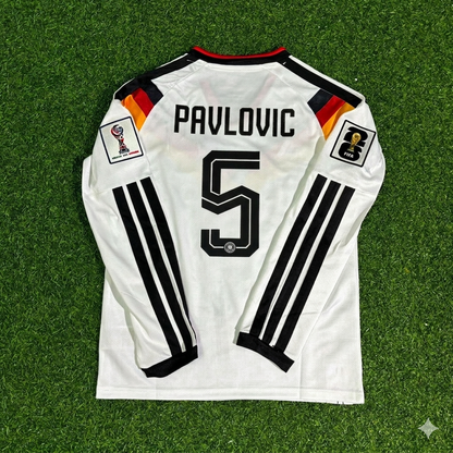 Aleksandar Pavlović #5 – Deutschland 2026 WM Langarm Heimtrikot-Set