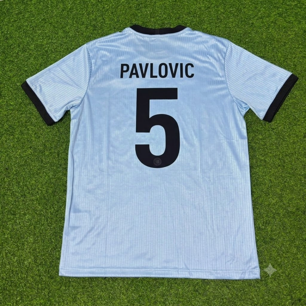 Aleksandar Pavlović Deutschland 125 Jahre Jubiläum Sondertrikot Klar Blau Retro Fußball Trikot
