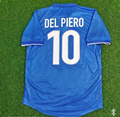 Maillot de football rétro bleu domicile Italie Alessandro Del Piero