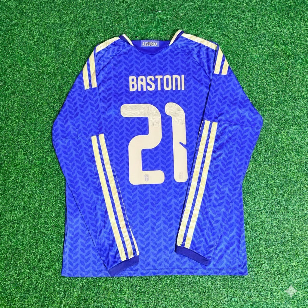 Alessandro Bastoni 21- Italy 2026 World Cup Long Sleeve Football Jersey