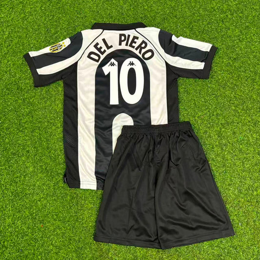 Alessandro Del Piero #10 Juventus 1997 1998 Heim-Retro-Kinder-Trikotset