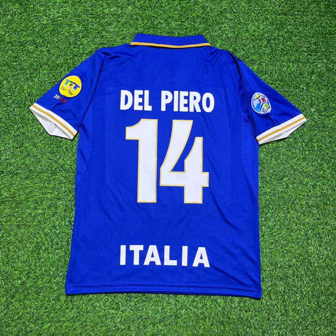 Alessandro Del Piero #14 Italien EURO 1996 Blau Retro Fußball Trikot Maglia Shirt