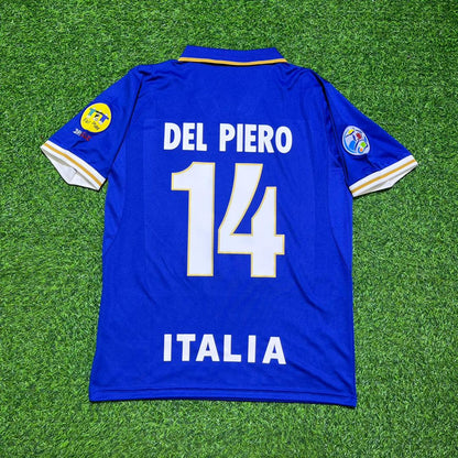 Alessandro Del Piero #14 Italien EURO 1996 Blau Retro Fußball Trikot Maglia Shirt