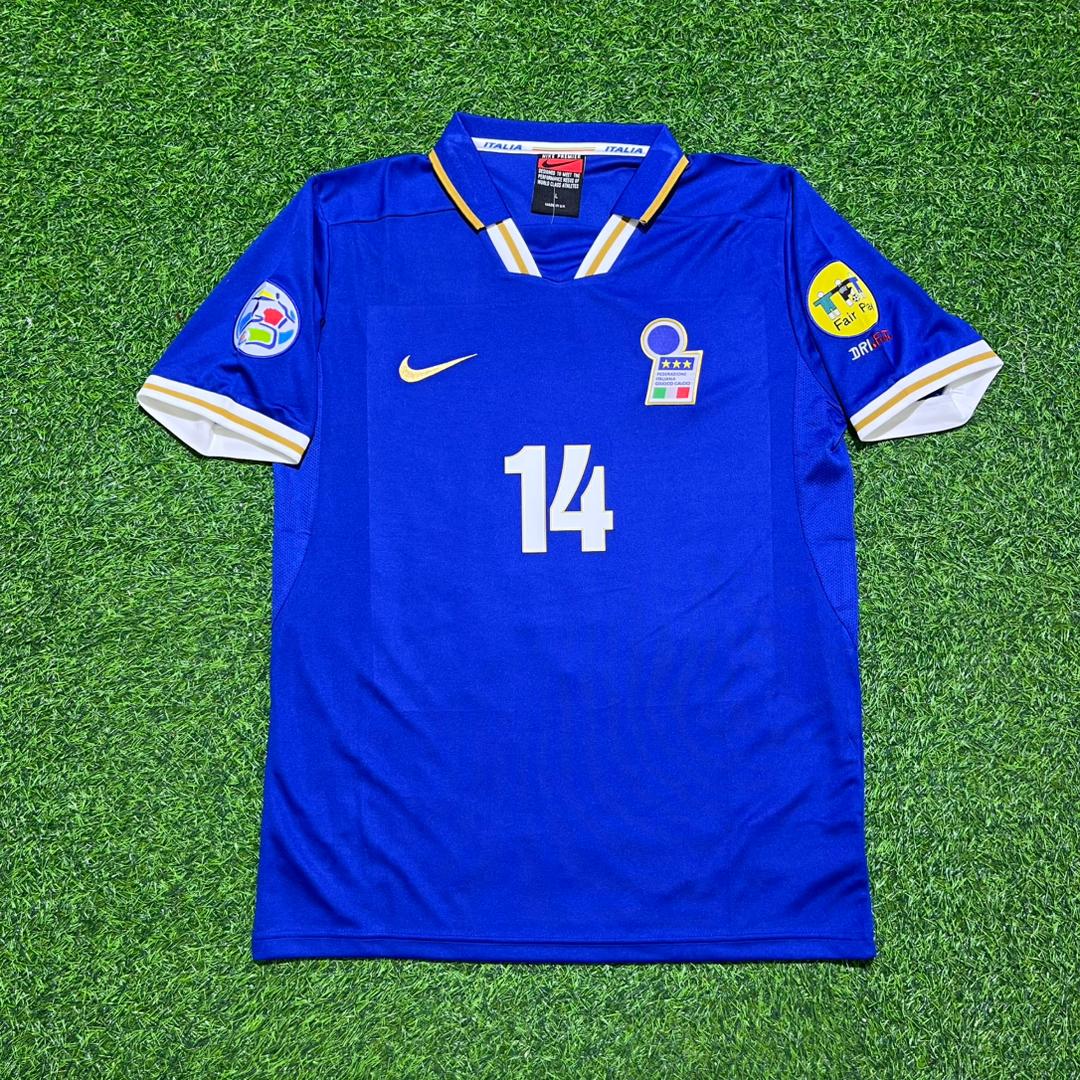 Alessandro Del Piero #14 Italien EURO 1996 Blau Retro Fußball Trikot Maglia Shirt