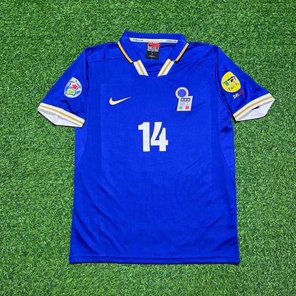 Alessandro Del Piero #14 Italien EURO 1996 Blau Retro Fußball Trikot Maglia Shirt